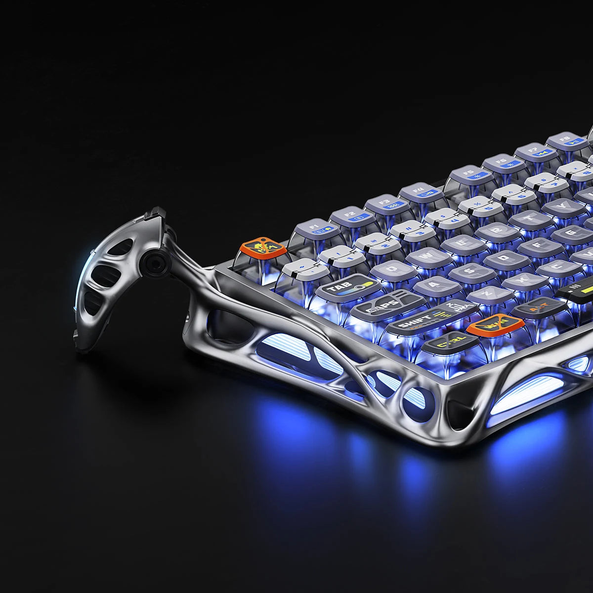 GravaStar Mercury K1 Pro Wireless RGB Gaming Keyboard - Interstellar Silver